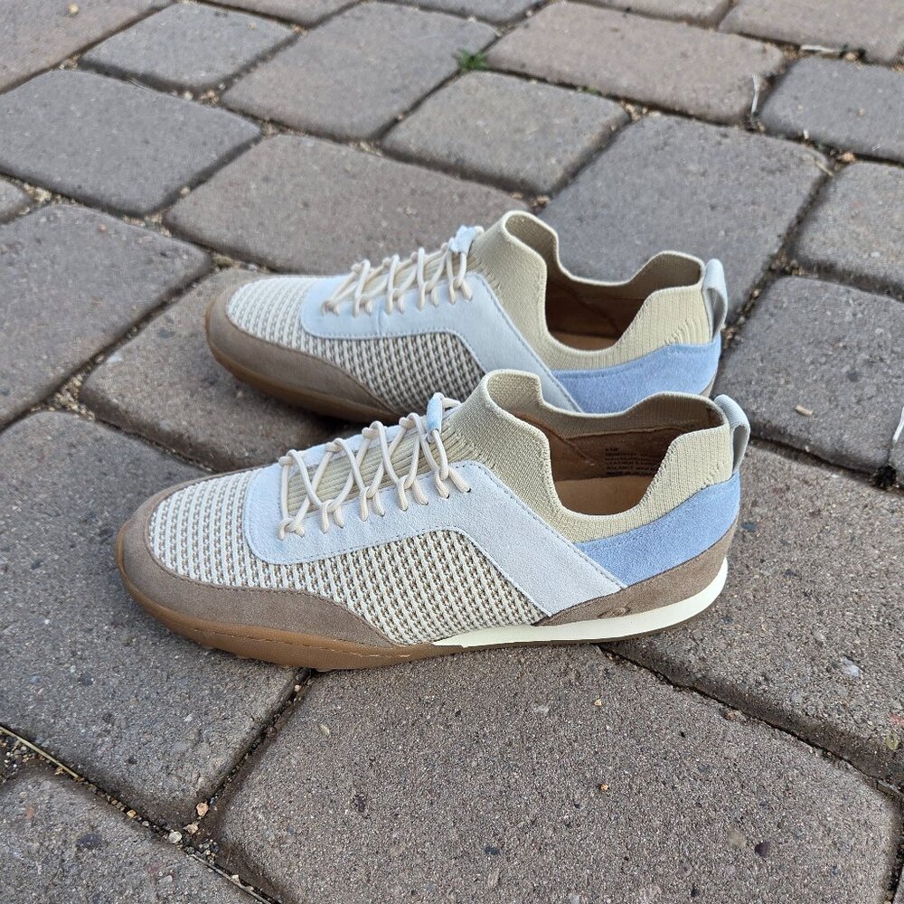 Womens Sz 6.5 Born "Aire" Lightweight Tan Suede & Knit Slip-on Sneakers NWOT - Picture 2 of 10